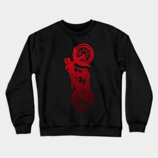 Red Motorcycle T Crewneck Sweatshirt